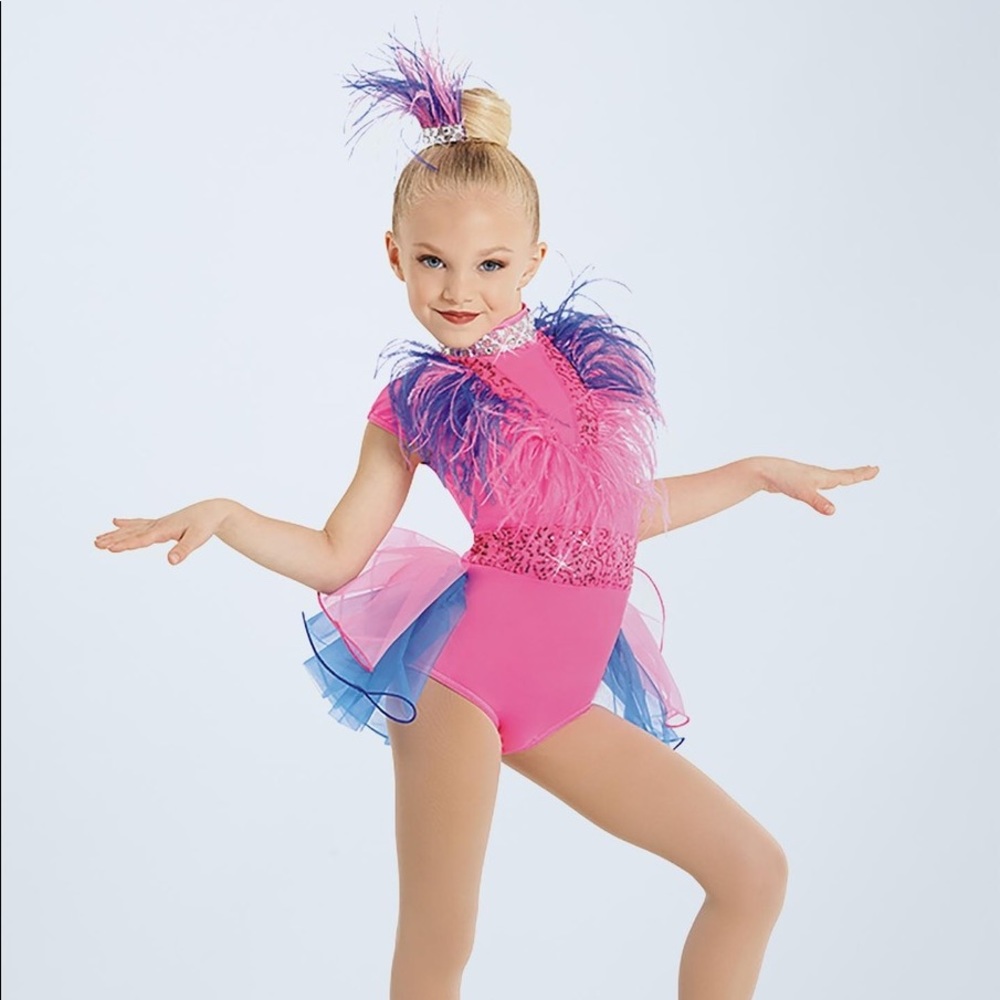 Weissman Costume “I knew you were trouble” pink and blue dance costume IC 64830